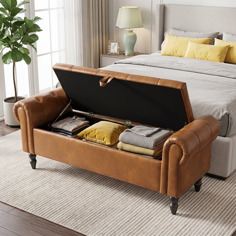55” End of Bed Bench With Storage