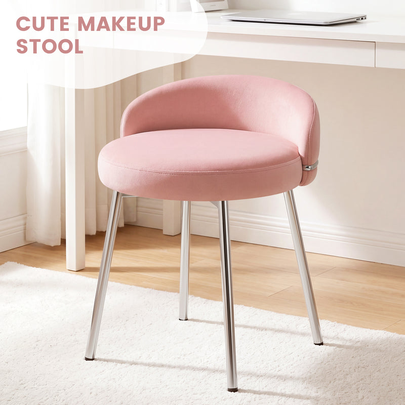 Cute Vanity Chair With Golden Legs