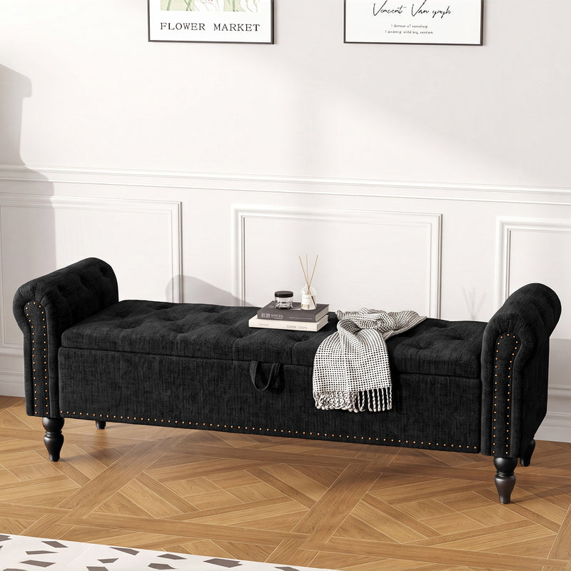 furniliving 63" Ottoman Bench With Storage