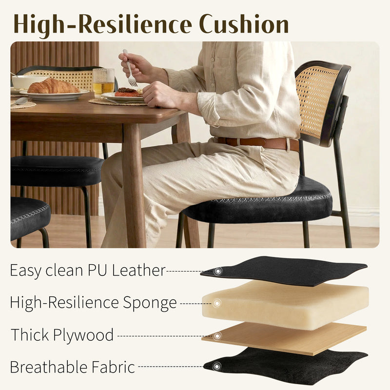 Luxury-Simplified 2-PCs Rattan Dining Chairs