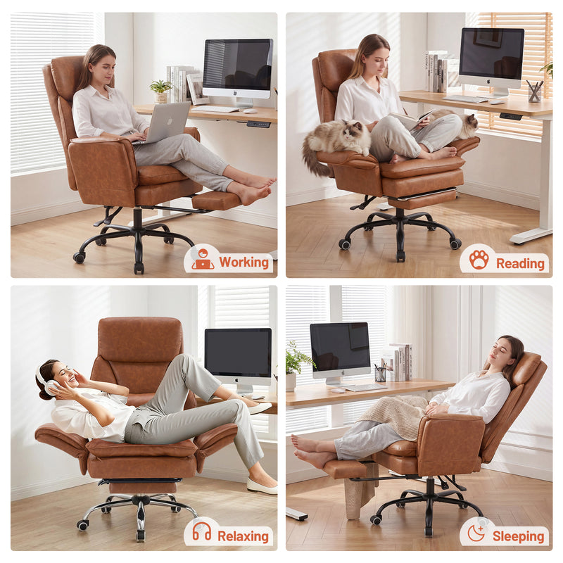 Big and Tall Office Chair Ergonomic Computer Desk Chair with Footrest