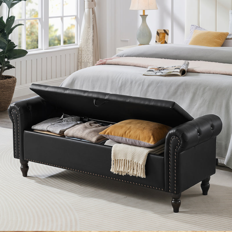 furniliving 63" Ottoman Bench With Storage