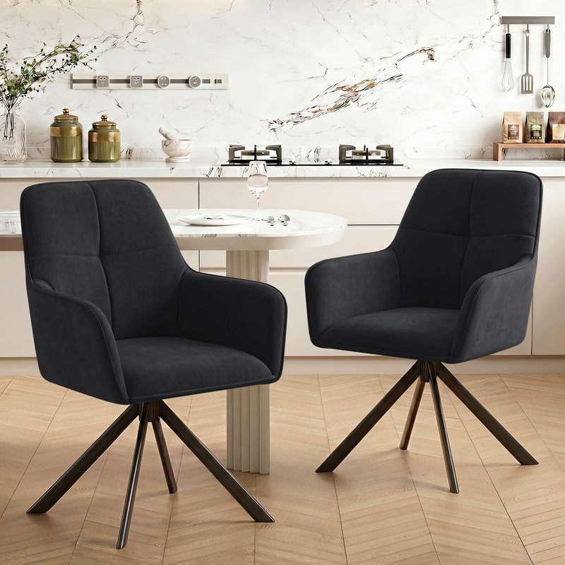 Mid Century Modern Swivel Dining Chairs Set Of 2