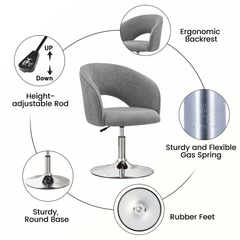 Matys Velvet Swivel Accent Chair