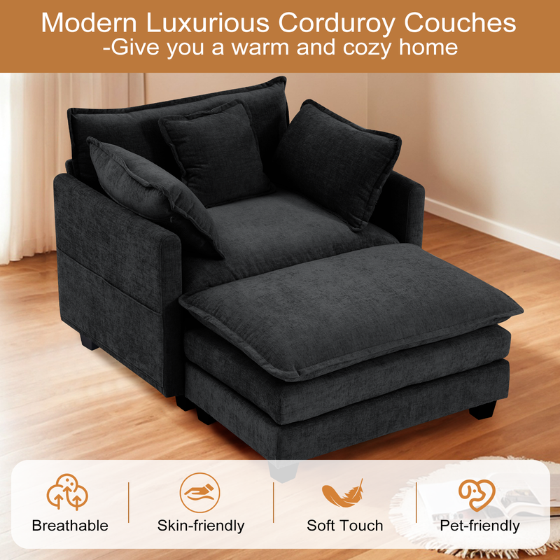 Modern Corduroy Couch