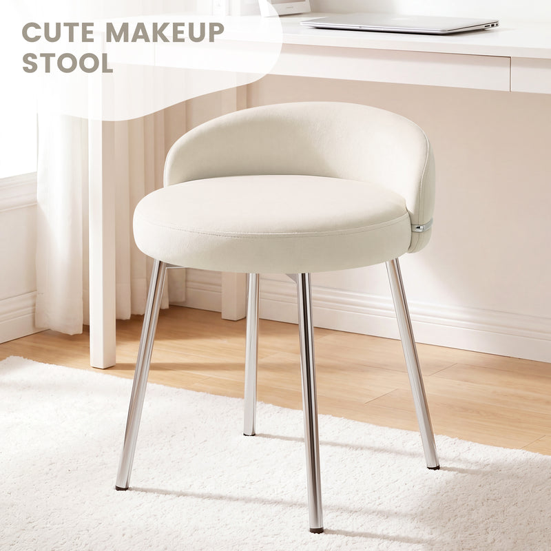 Cute Vanity Chair With Golden Legs