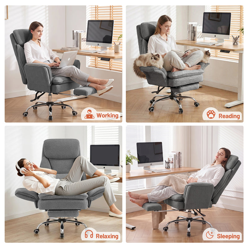 Big and Tall Office Chair Ergonomic Computer Desk Chair with Footrest