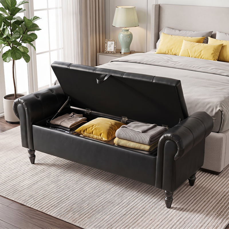 55” End of Bed Bench With Storage