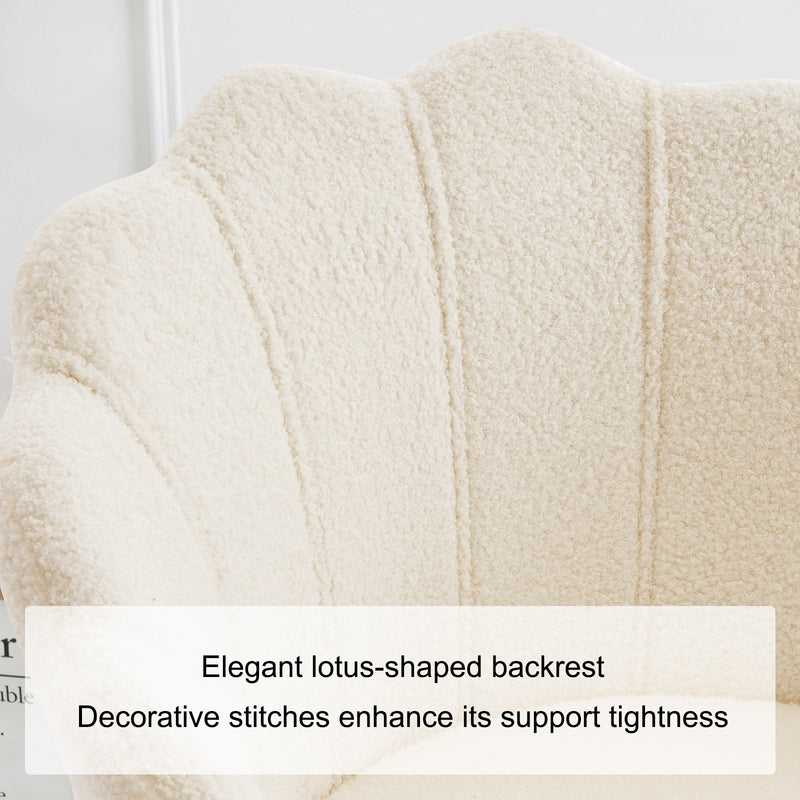 Shell-Shaped Swivel Vanity Chair