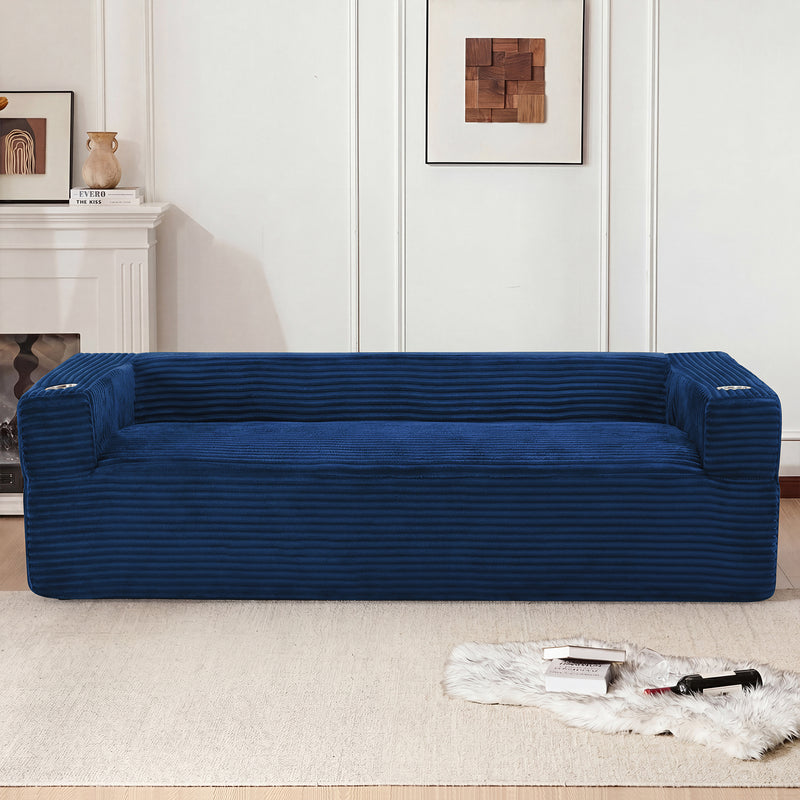 92'' Oversize boneless Sofa,Modern Loveseat with Cup Holder