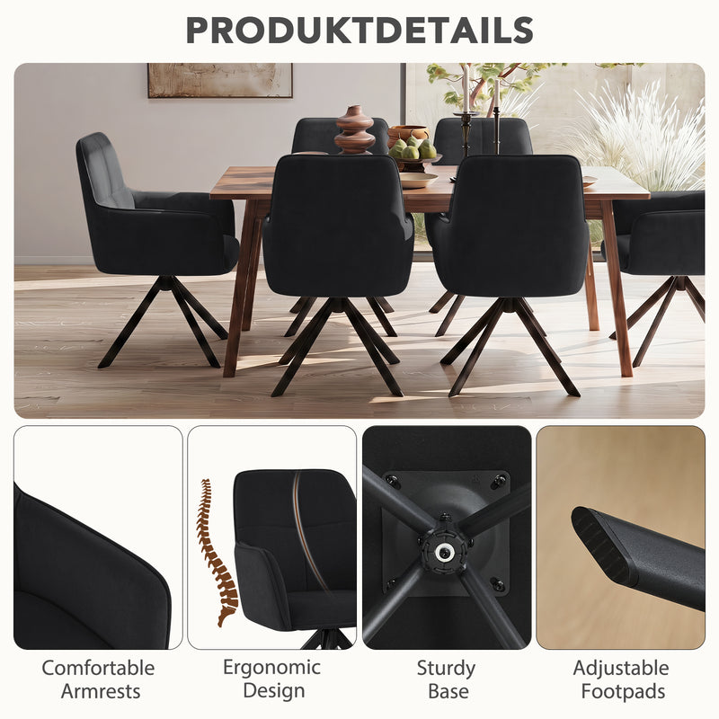 Mid Century Modern Swivel Dining Chairs Set Of 2