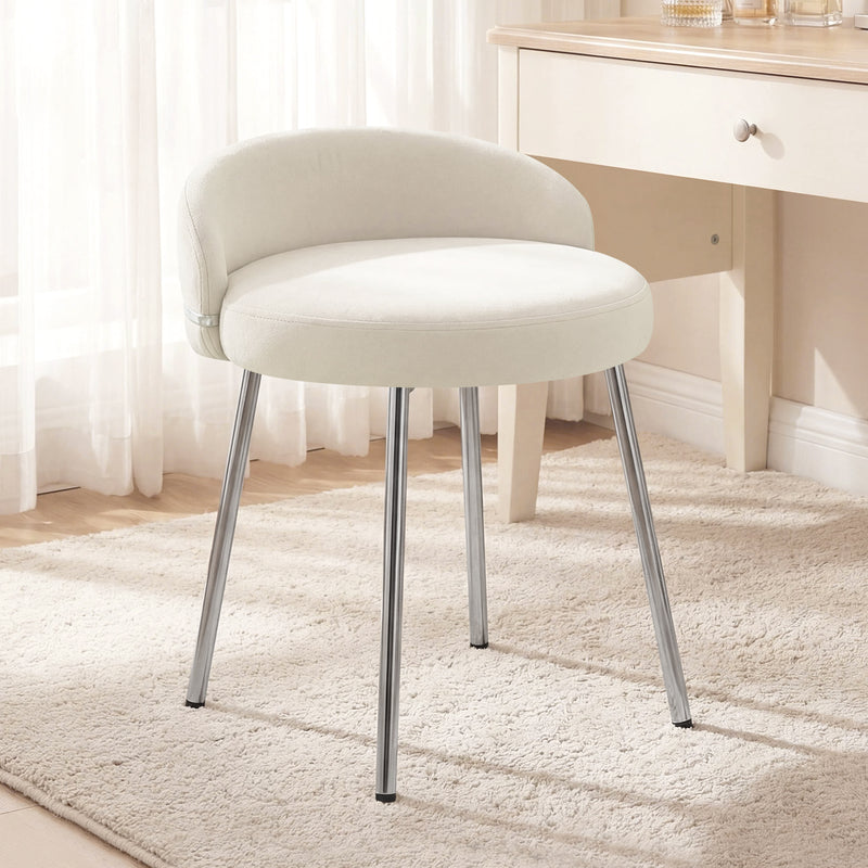 Cute Vanity Chair With Golden Legs