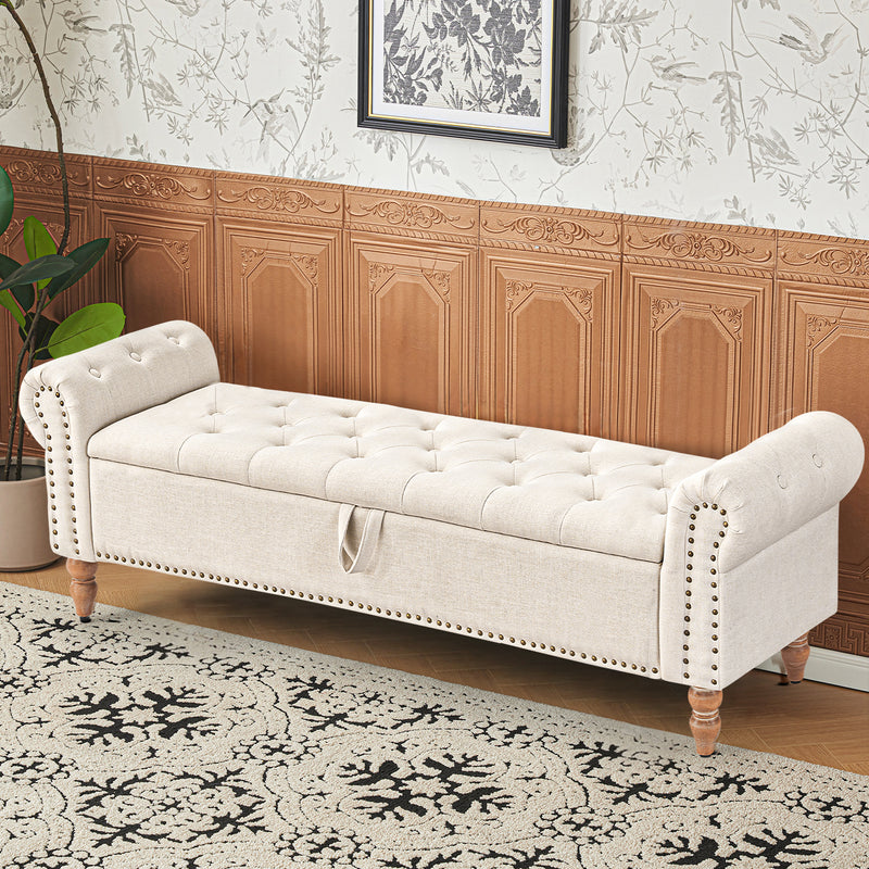 furniliving 63" Ottoman Bench With Storage