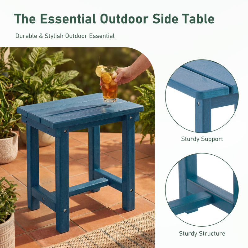 Furniliving  HDPE 16.5'' Square Outdoor Side Table