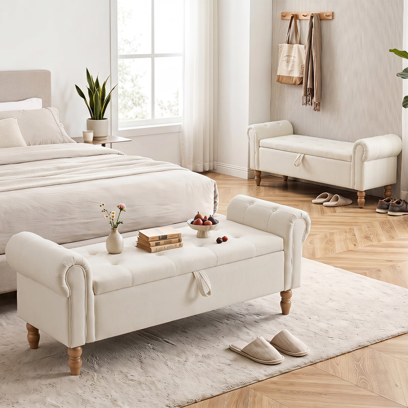 55” End of Bed Bench With Storage