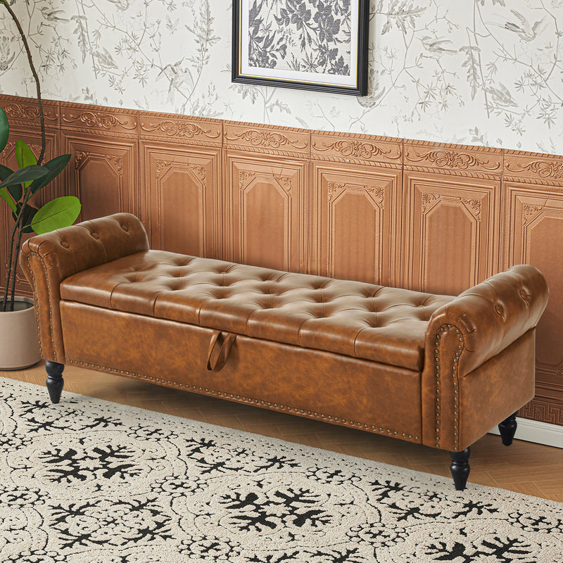 furniliving 63" Ottoman Bench With Storage