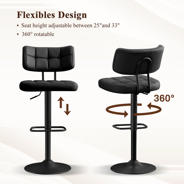 Swivel Bar Stools Set of 2 Independent backrest