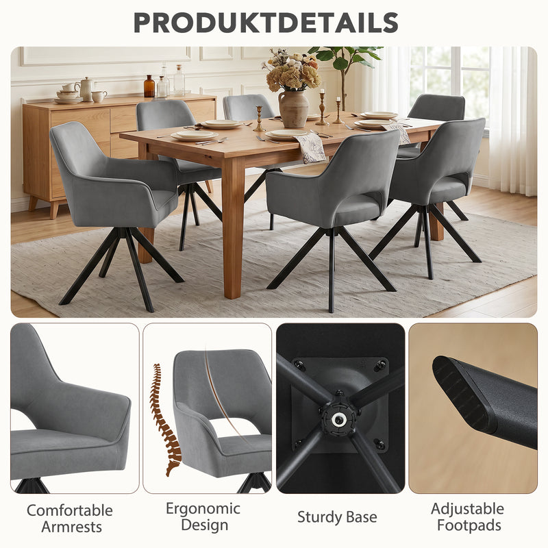 Swivel Dining Chairs Set Of 2