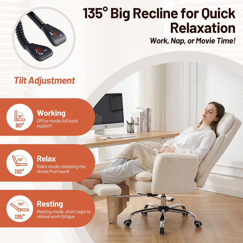Big and Tall Office Chair Ergonomic Computer Desk Chair with Footrest