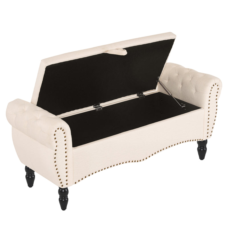 Zakhar Nailhead Tufted Storage Bedroom Bench
