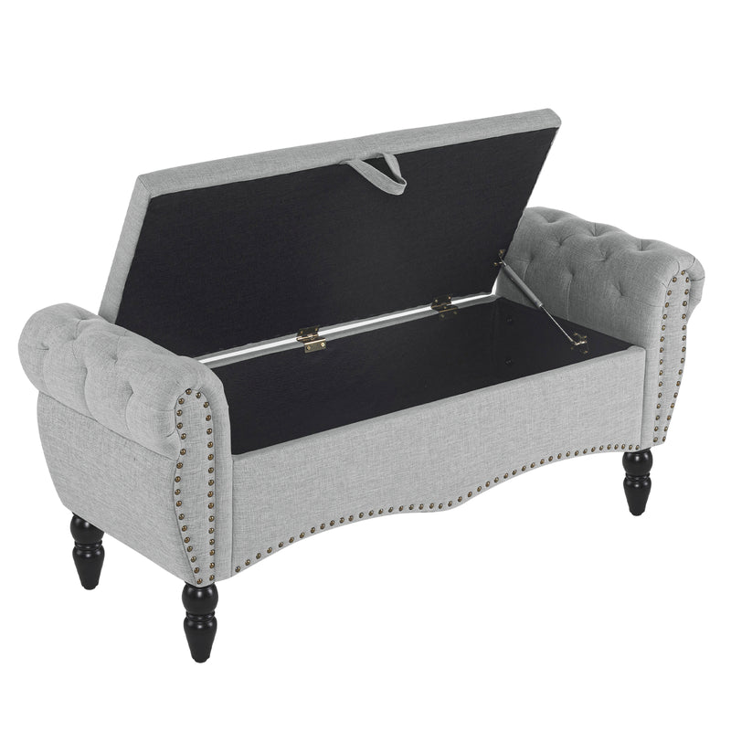 Zakhar Nailhead Tufted Storage Bedroom Bench