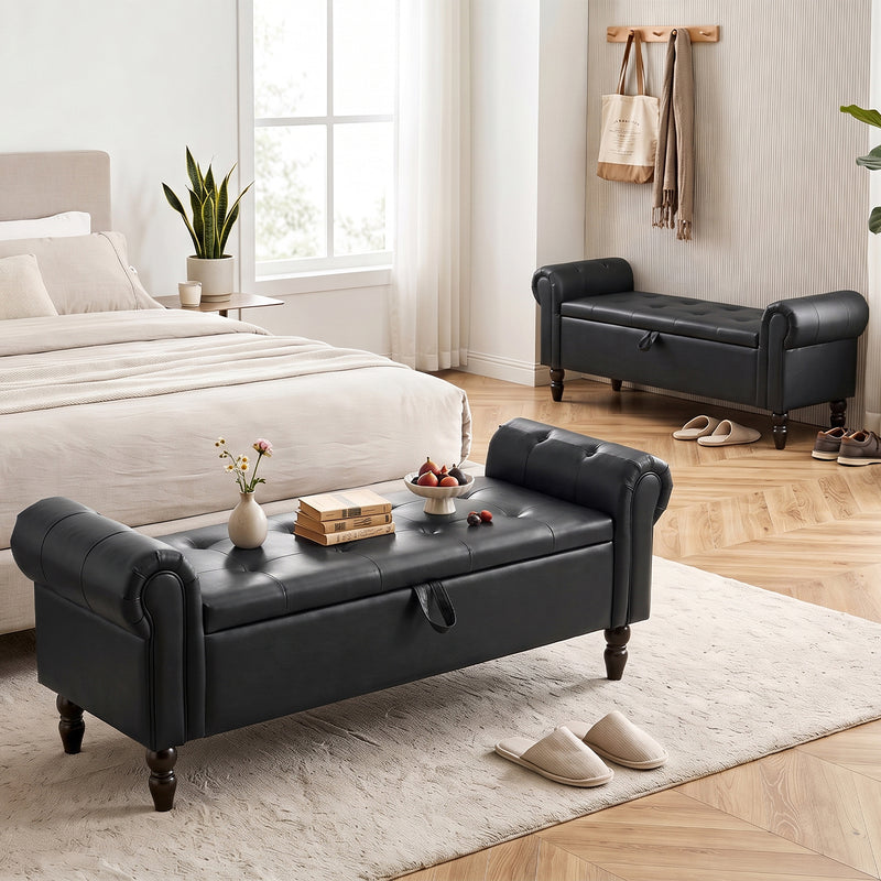55” End of Bed Bench With Storage