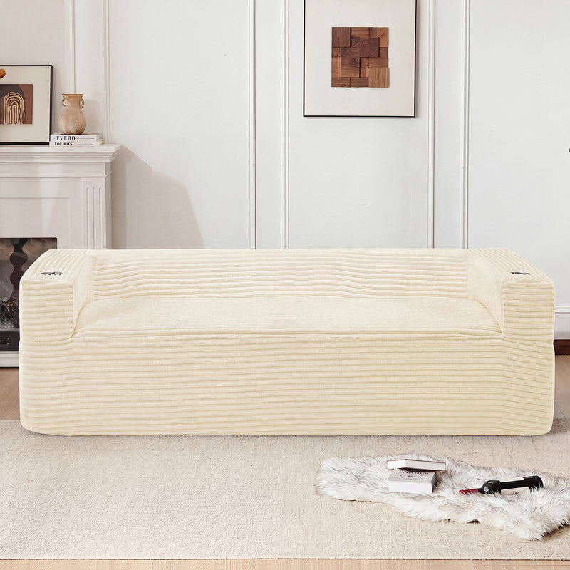 92'' Oversize boneless Sofa,Modern Loveseat with Cup Holder