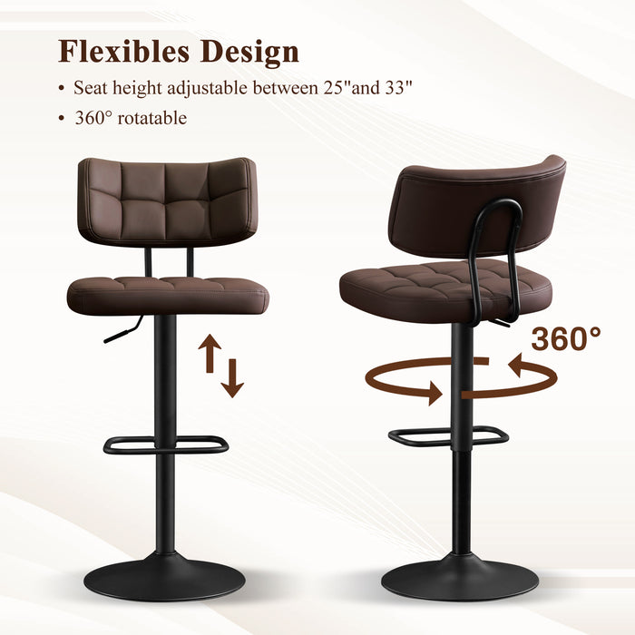 Swivel Bar Stools Set of 2 Independent backrest