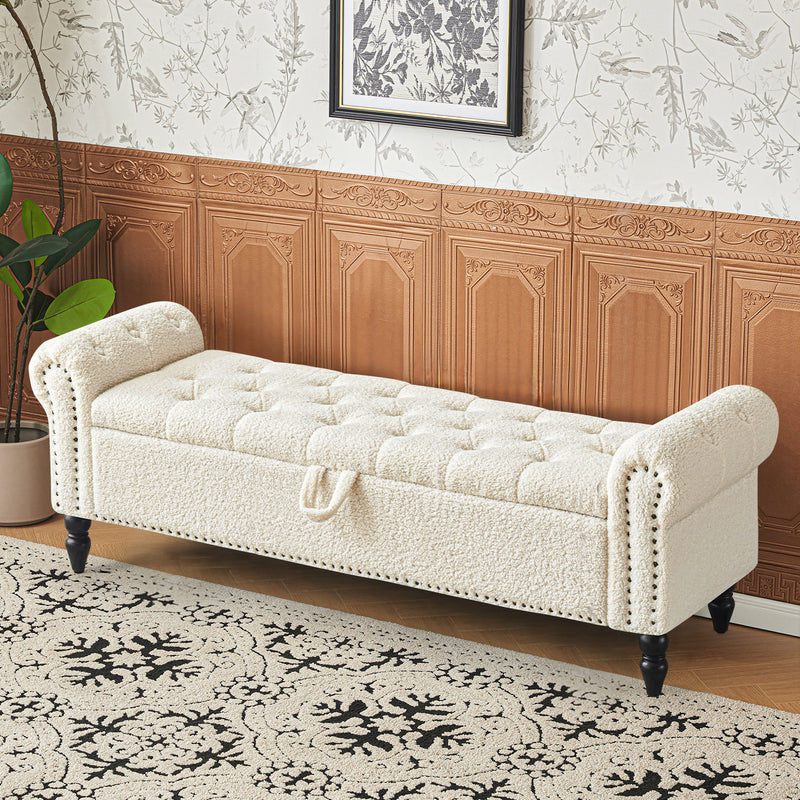 furniliving 63" Ottoman Bench With Storage