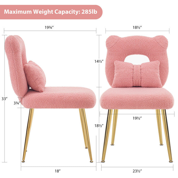 vanity chair with open-back chair