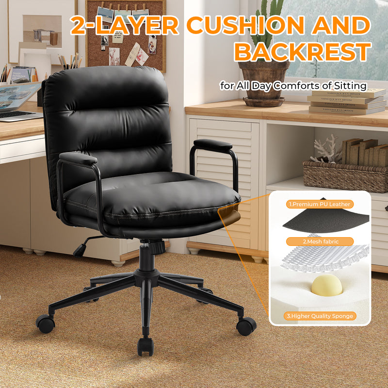 Home Office Desk Chair with Lumbar Support