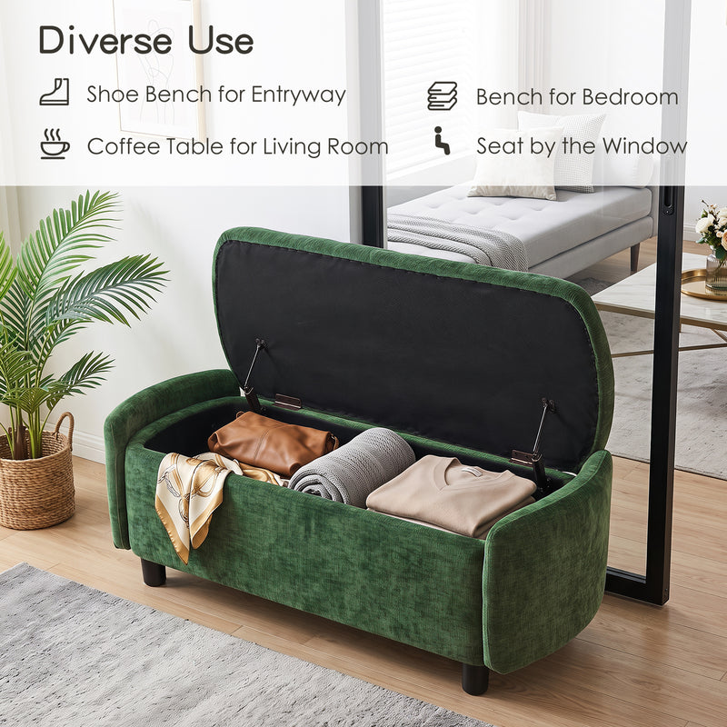 46.5‘’ Chenille Storage Bench