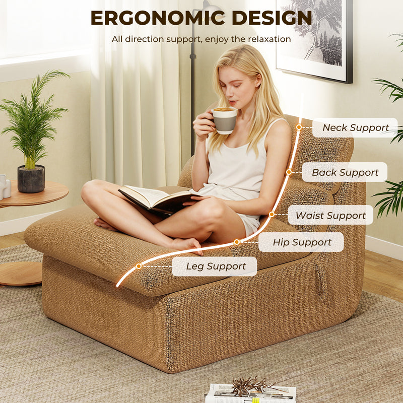 Chenille Bean Bag Chair Lazy Sofa