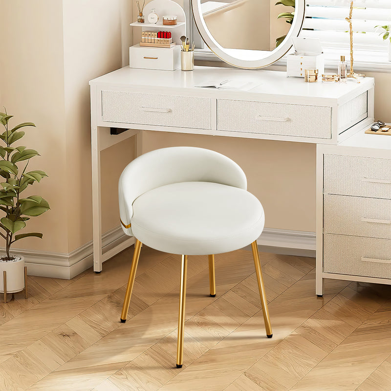 Cute Vanity Chair With Golden Legs