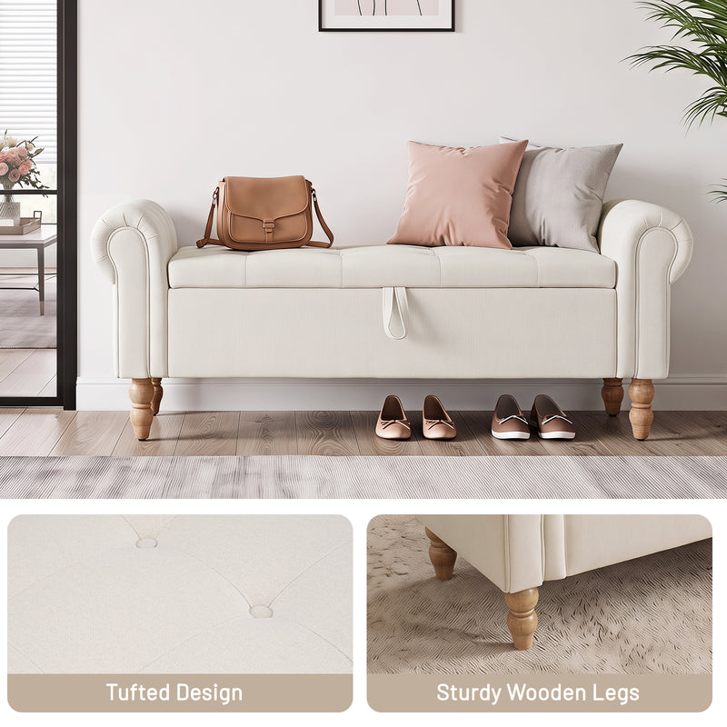 55” End of Bed Bench With Storage