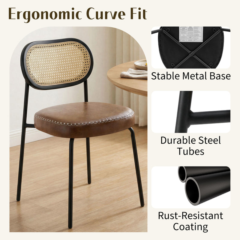 Luxury-Simplified 2-PCs Rattan Dining Chairs