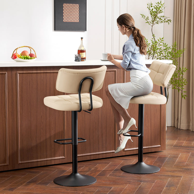 Swivel Bar Stools Set of 2 Independent backrest