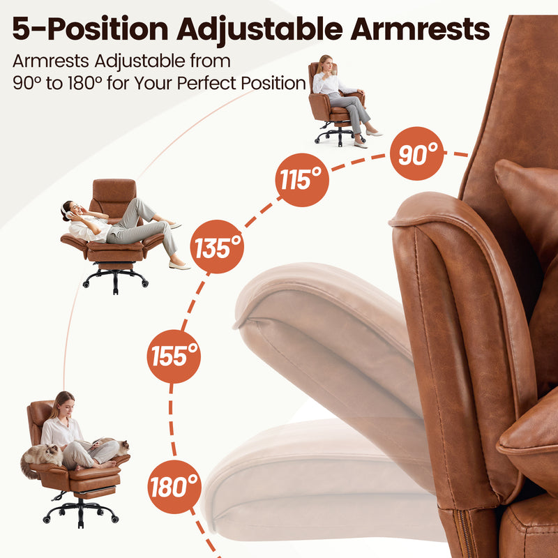 Big and Tall Office Chair Ergonomic Computer Desk Chair with Footrest