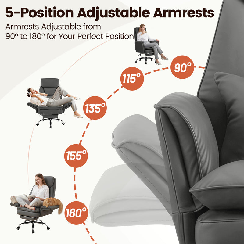 Big and Tall Office Chair Ergonomic Computer Desk Chair with Footrest