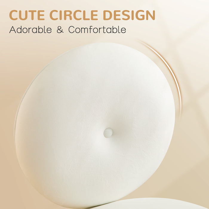 Velvet Vanity Chair with Casters