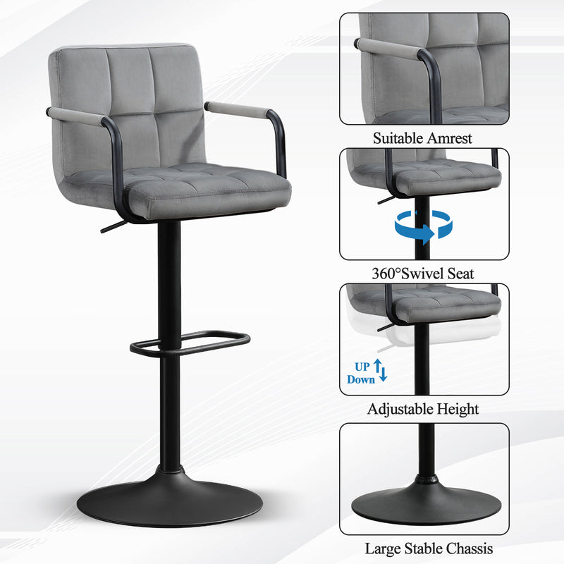 Crosdy Velvet Bar Stools
