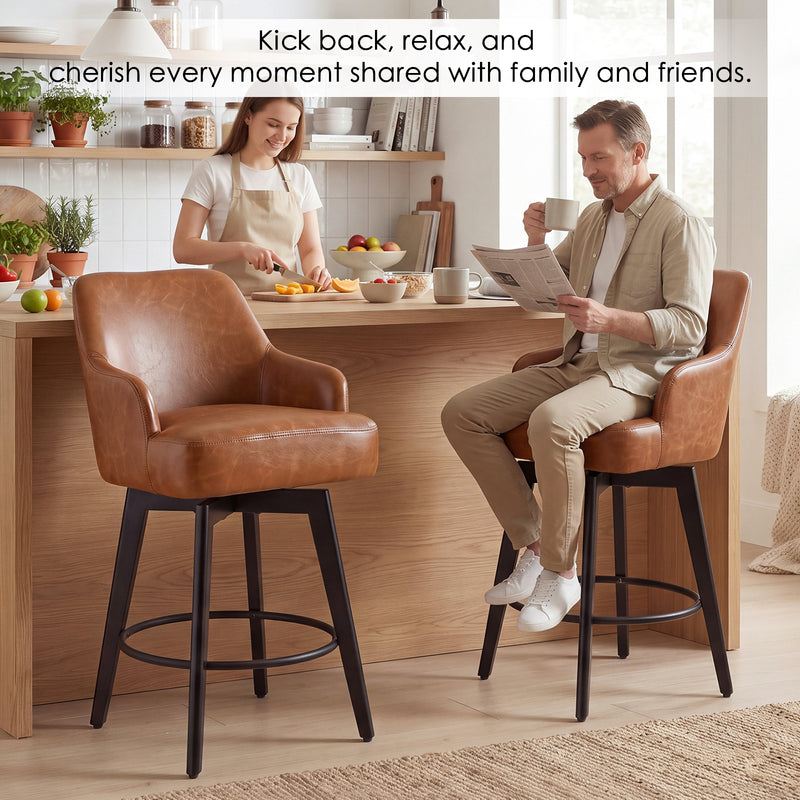 26'' Swivel Counter Height Bar Stools Set of 2