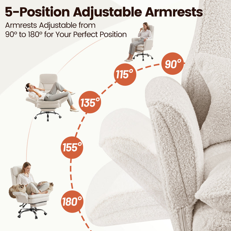 Big and Tall Office Chair Ergonomic Computer Desk Chair with Footrest