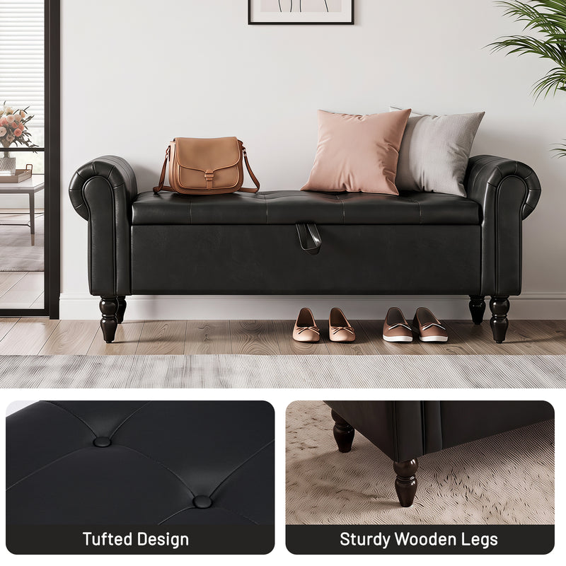 55” End of Bed Bench With Storage
