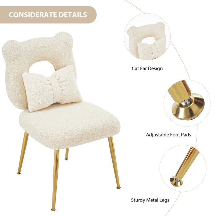 vanity chair with open-back chair