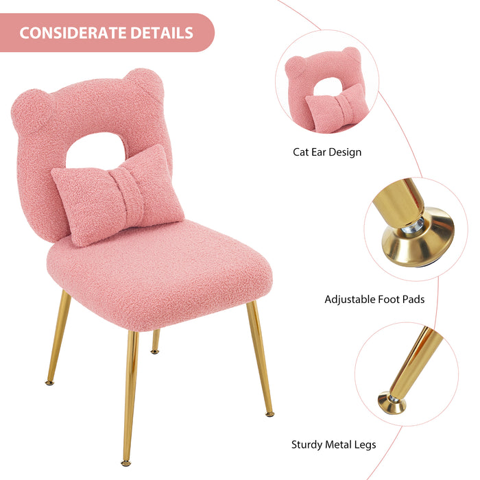 vanity chair with open-back chair