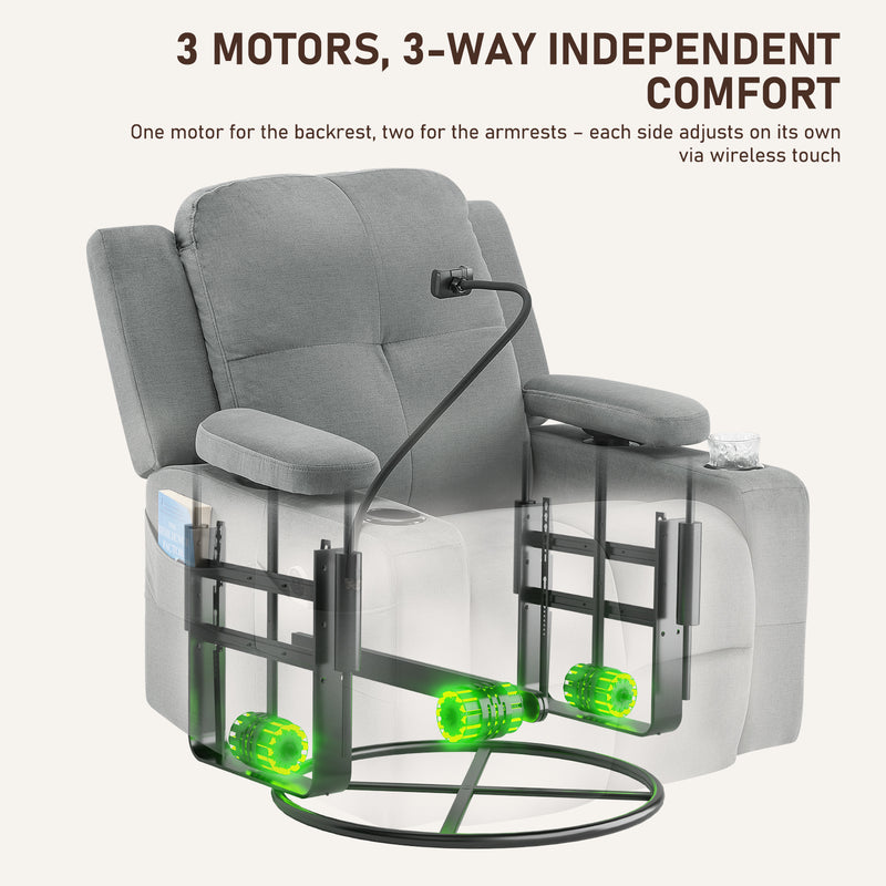 Power Rocking Chair Nursery with Adjustable Armrests