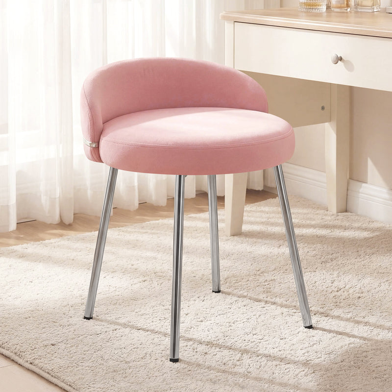 Cute Vanity Chair With Golden Legs