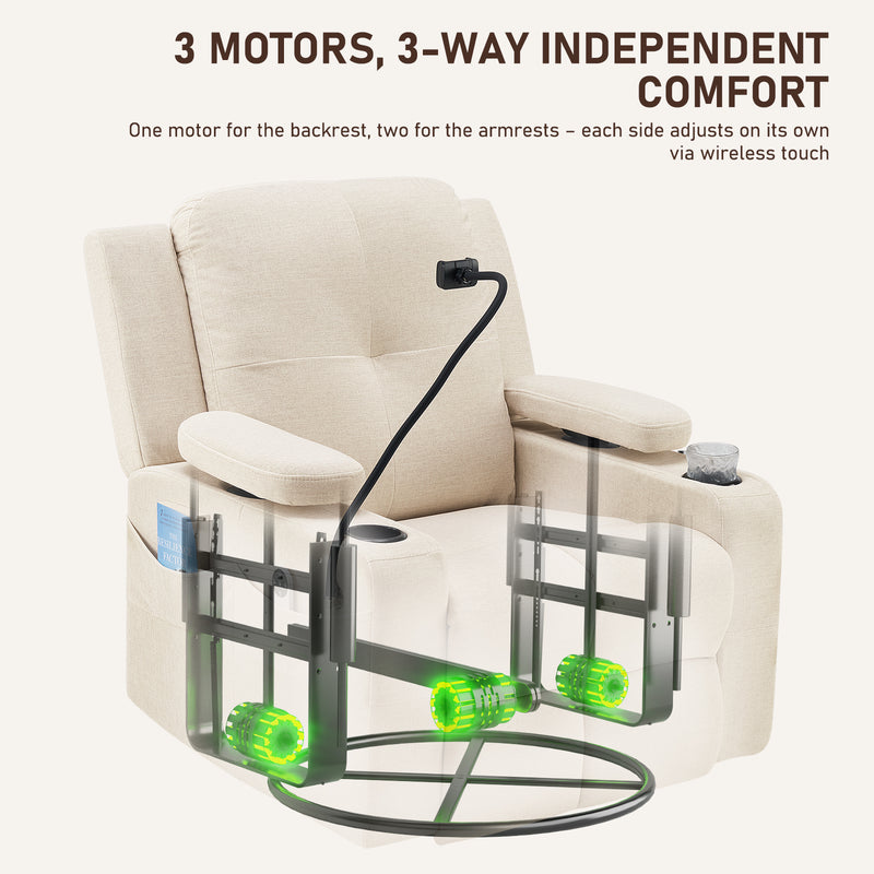 Power Rocking Chair Nursery with Adjustable Armrests