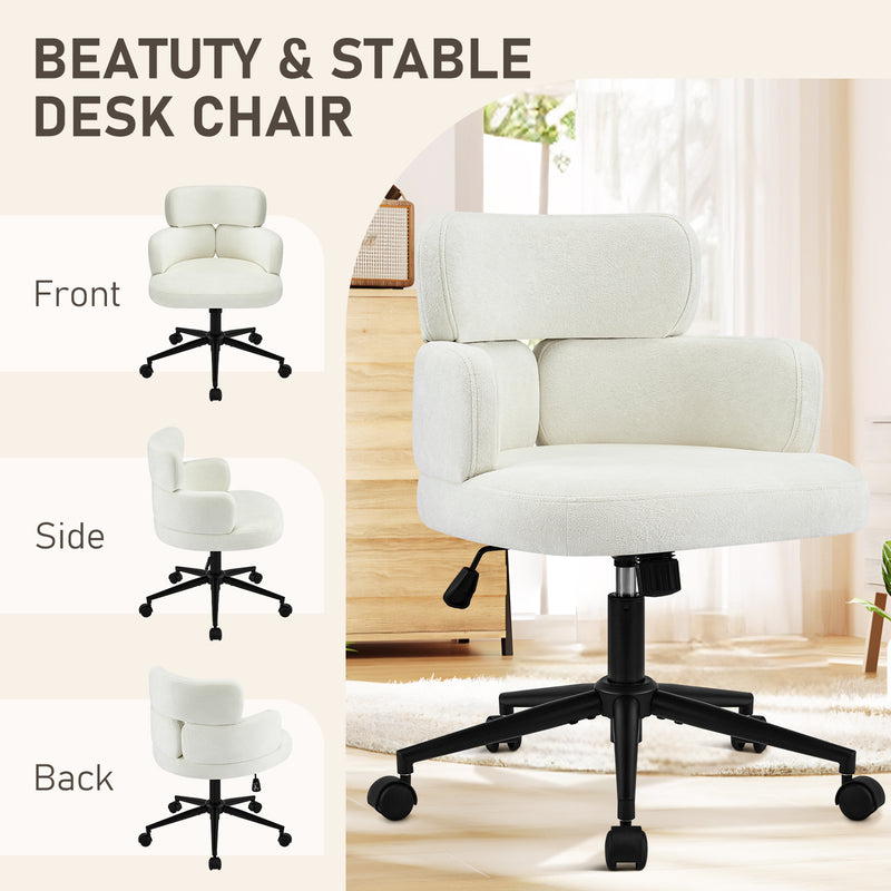 Swivel Accent Dining Chair ，Upholstered Vanity Chair With Arms